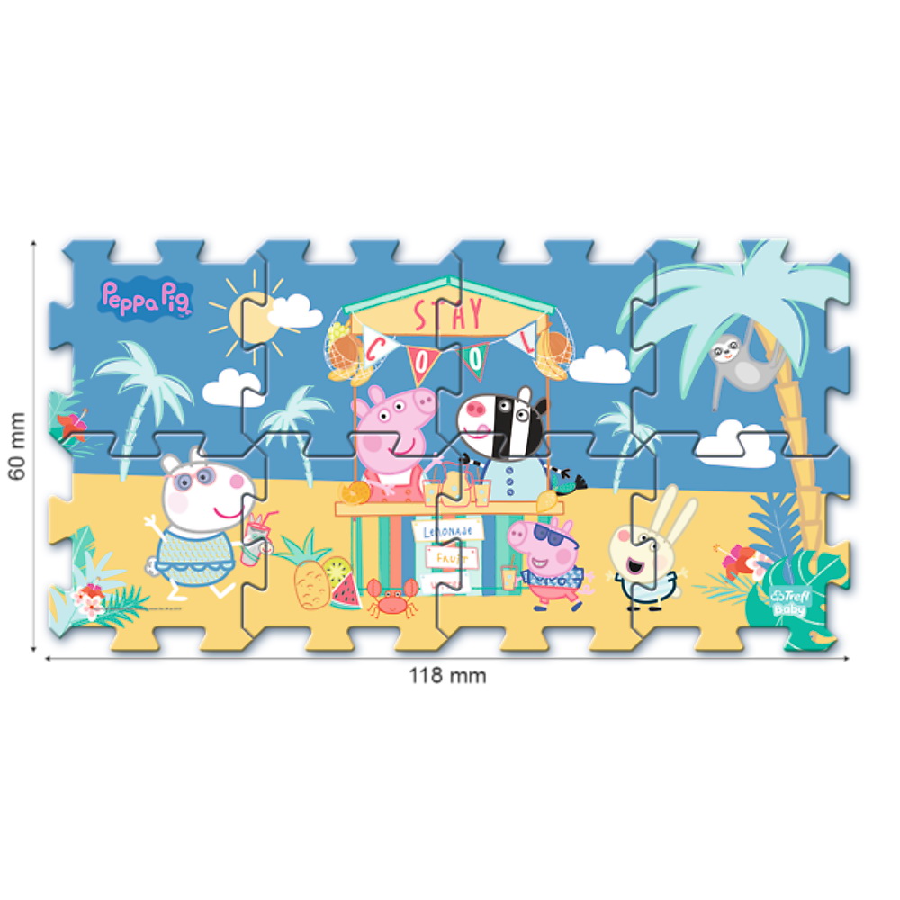 PUZZLE DE PODEA DIN SPUMA PEPPA PIG SUMMER - imagine 3