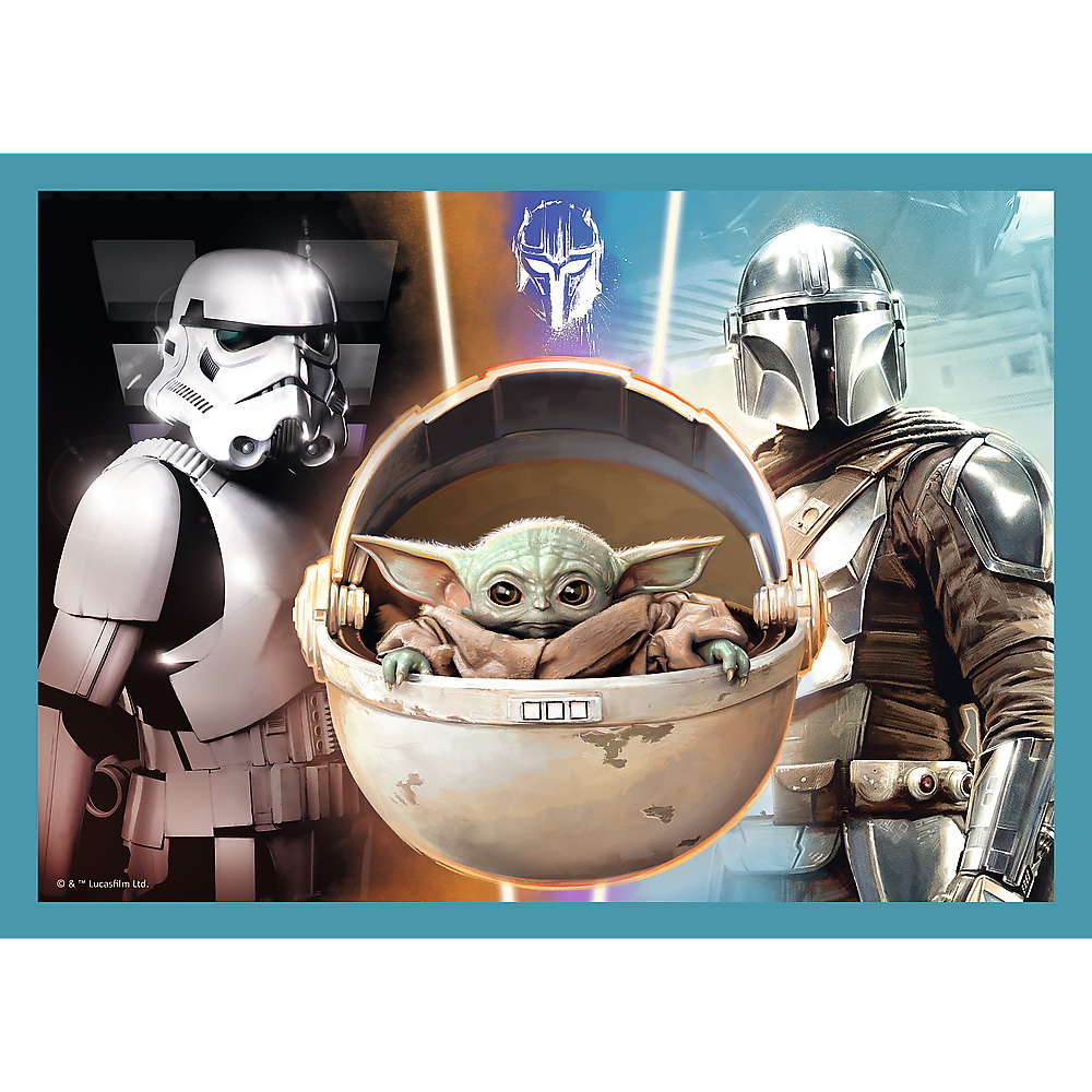PUZZLE TREFL 4IN1 STAR WARS - MANDALORIANUL - imagine 3