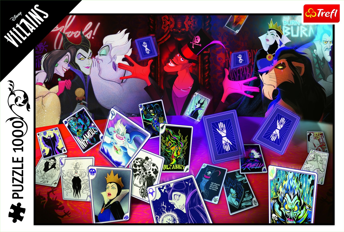 PUZZLE TREFL 1000 DISNEY VILLAINS DOAR CARTILE BUNE - imagine 3
