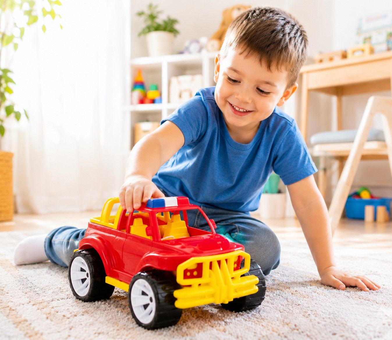 MASINA JEEP OFF ROADER ROSU 39CM - imagine 3