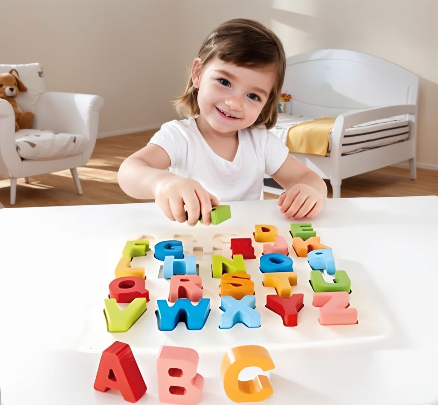 HAPE PUZZLE ALFABET CHUNKY - imagine 3