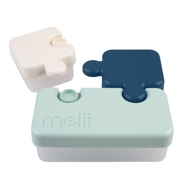 RECIPIENT HRANA BEBE MODEL PUZZLE, MELII LUXE, BLEUMARIN IVOIRE MENTA - imagine 3