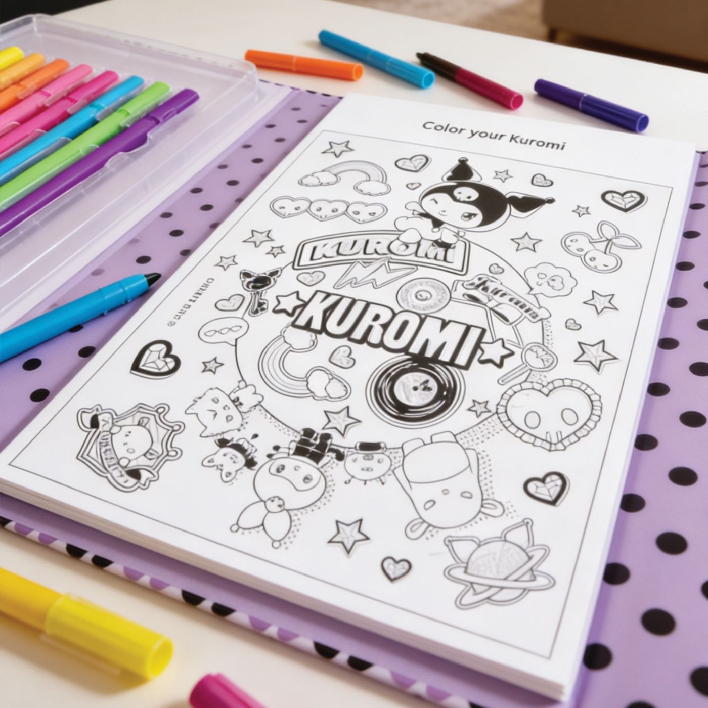 HAPPI HOBBI KUROMI JURNAL ARTISTIC CU MARKERE NEON - imagine 4