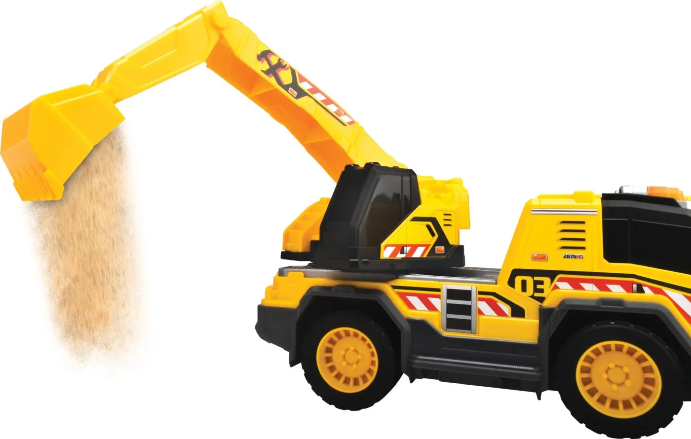 DICKIE CAMION CU EXCAVATOR CU SUNETE SI LUMINI 30CM - imagine 4