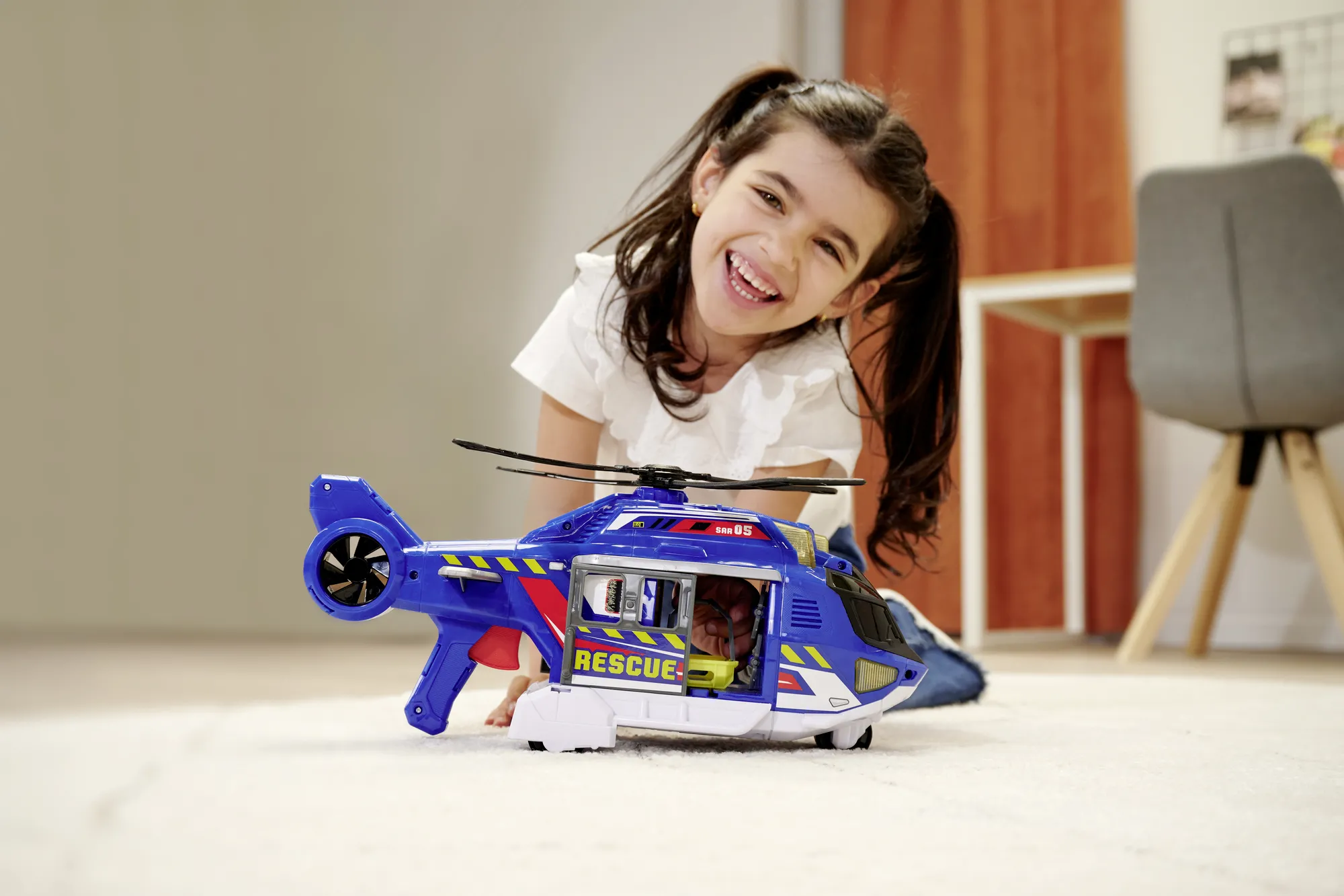 DICKIE TOYS ELICOPTER CU LUMINI SI SUNETE 39CM - imagine 4