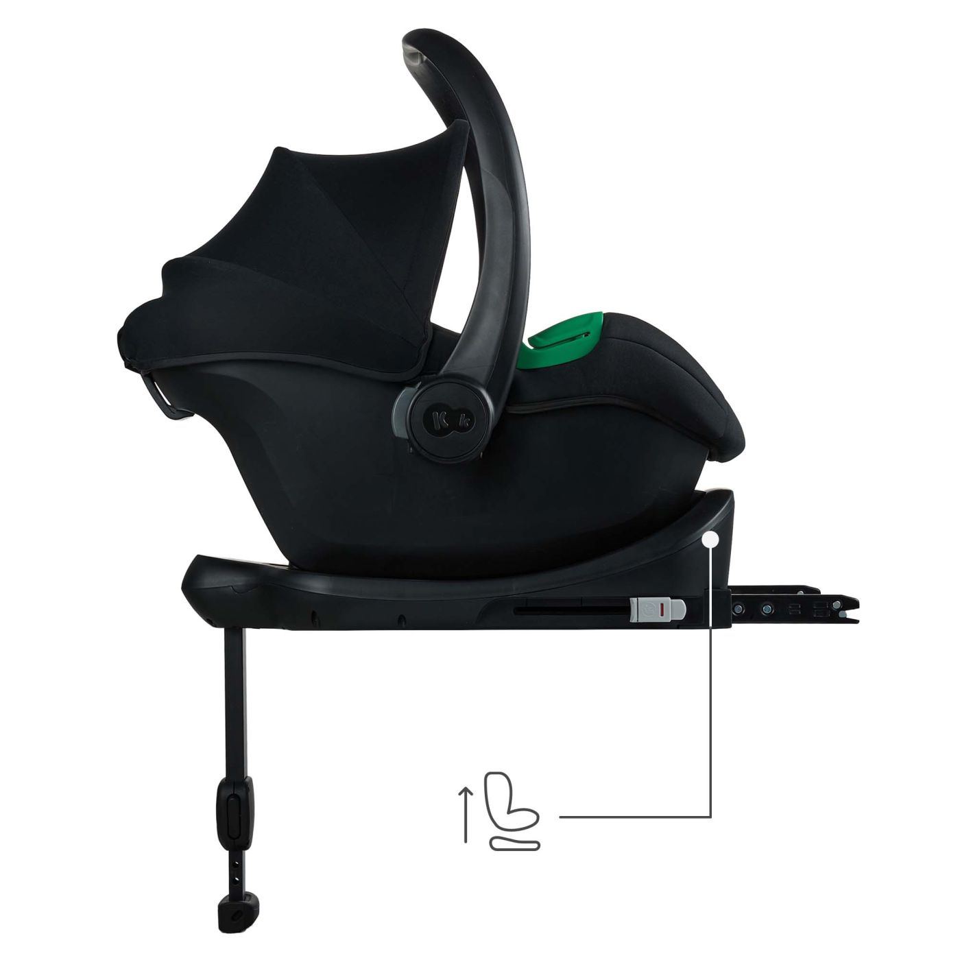 SCOICA AUTO KINDERKRAFT MINK PRO 2 I-SIZE 40-75 CM + BAZA ZESTAW BLACK - imagine 4