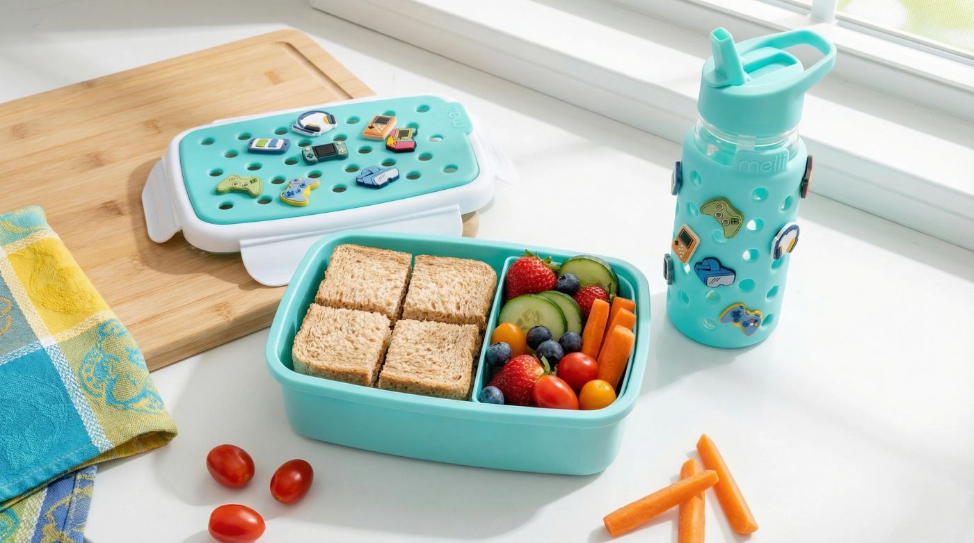 CUTIE LUNCH BENTO CHARM, MELII, BLUE - imagine 4