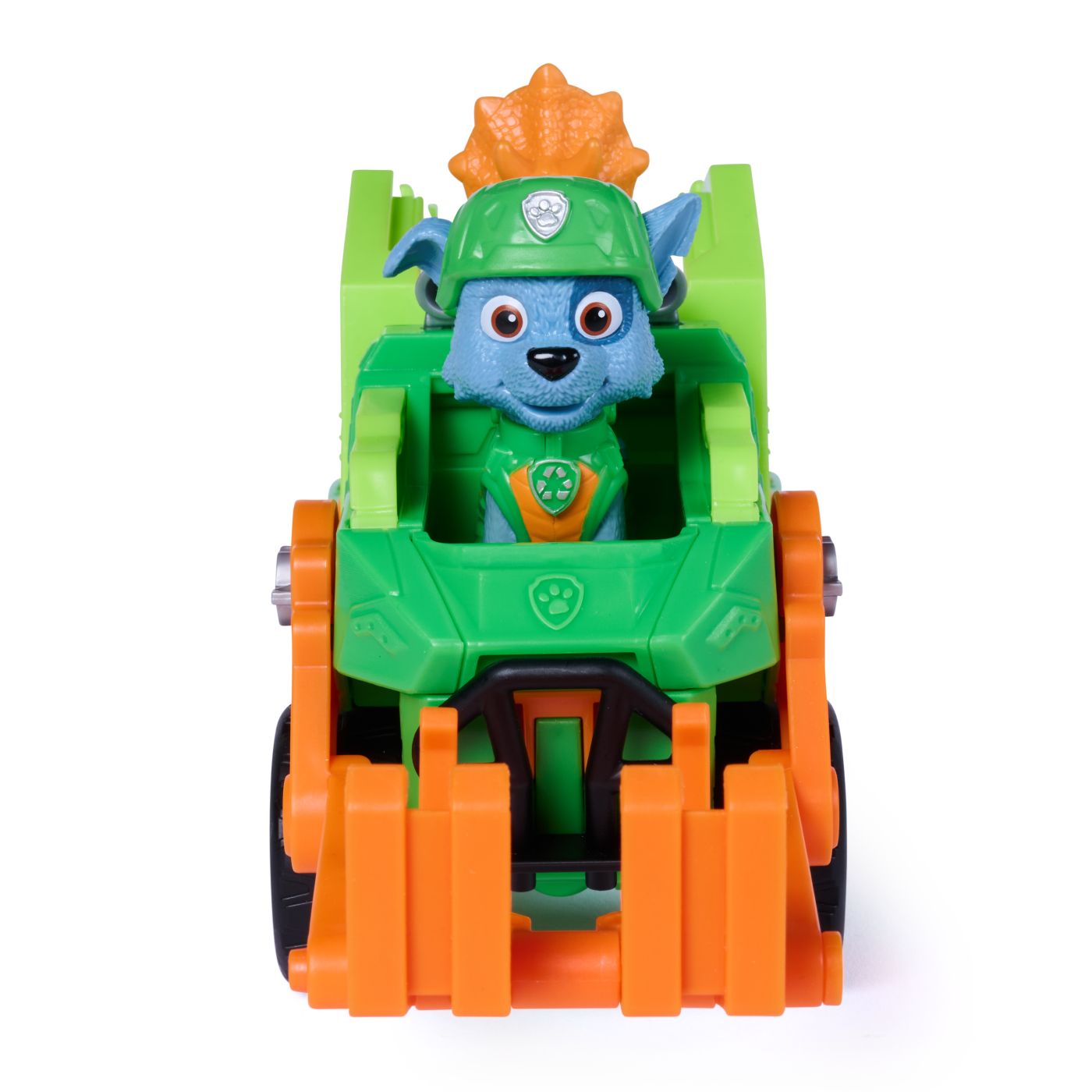 PATRULA CATELUSILOR FILMUL CU DINOZAURI SET DINO VEHICUL CAMION DE RECICLARE CU FIGURINA ROCKY SI ACCESORII 15CM - imagine 4