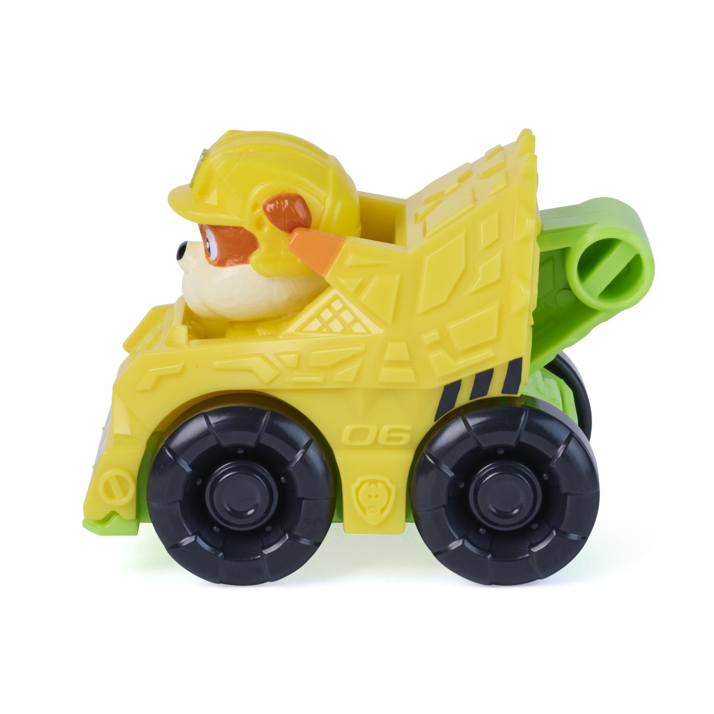 PATRULA CATELUSILOR FILMUL CU DINOZAURI PUP SQUAD RACERS VEHICUL CU FIGURINA RUBBLE 6.5CM - imagine 4