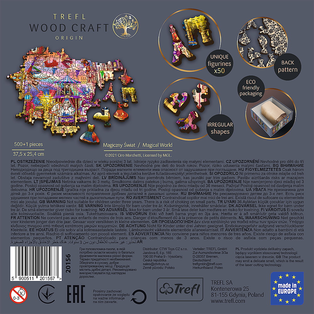 PUZZLE TREFL DIN LEMN 500+1 PIESE LUMEA MAGICA - imagine 4