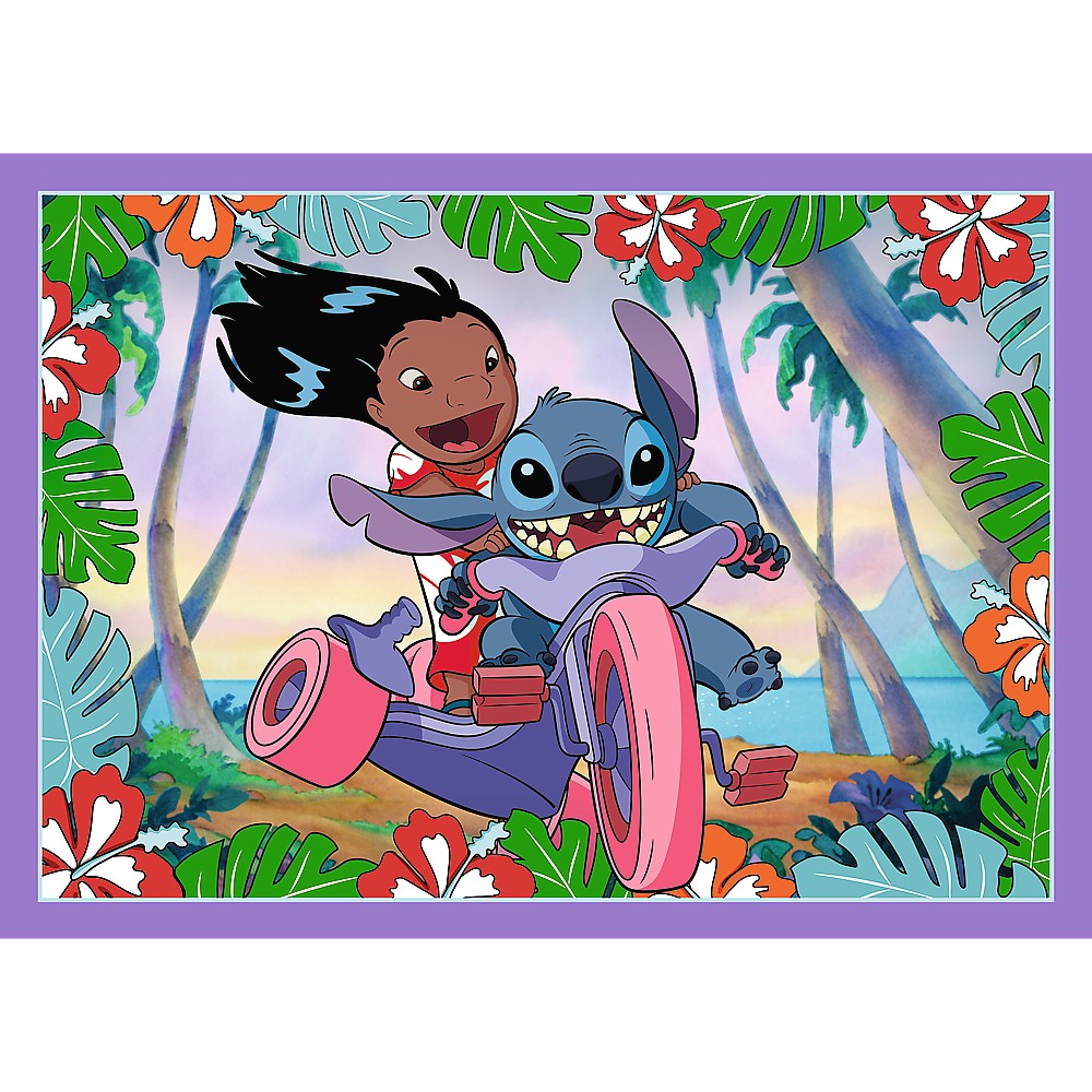 PUZZLE TREFL 4IN1 STITCH ZIUA FERMECATA - imagine 4
