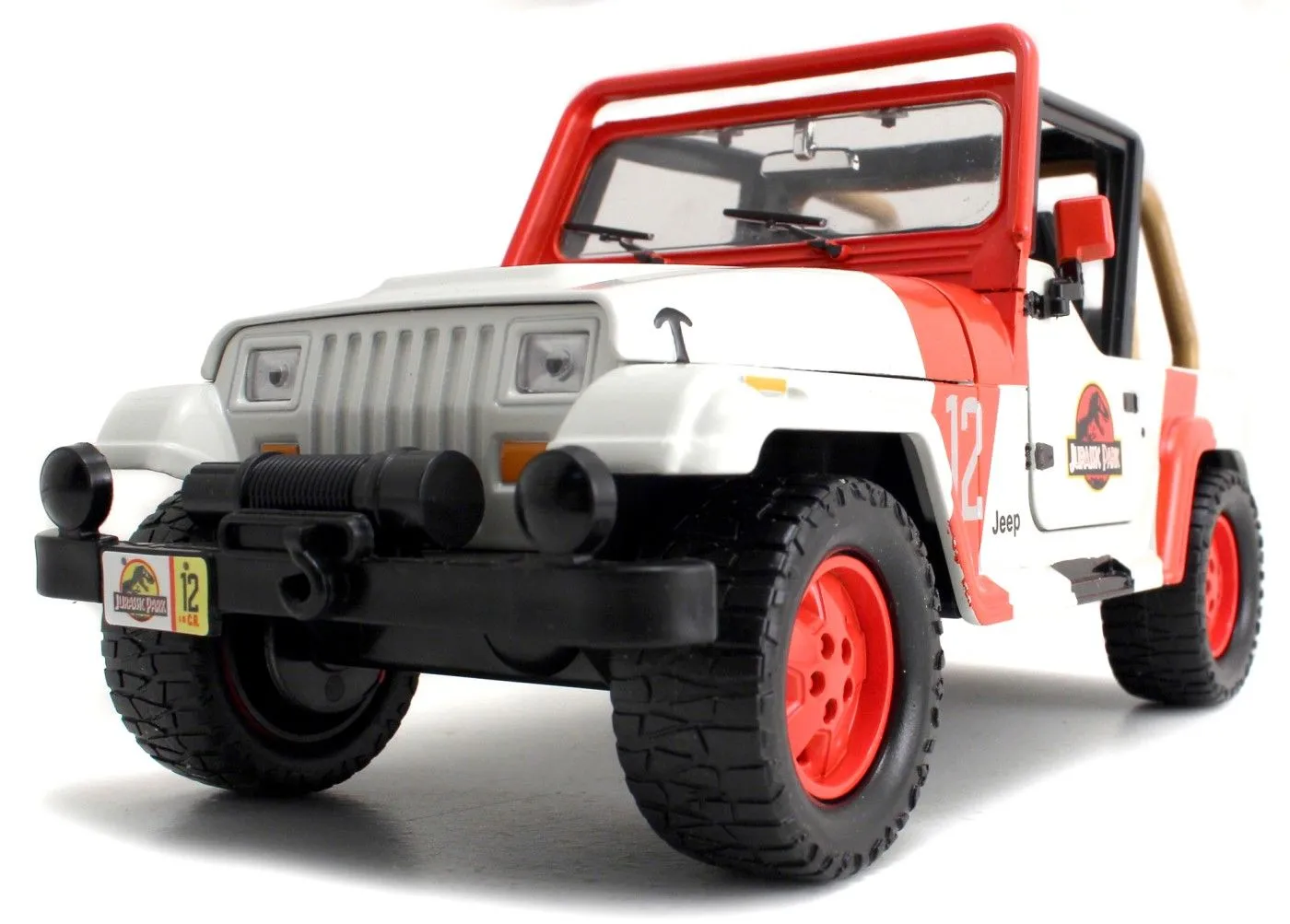 MASINUTA METALICA JURASSIC WORLD 1992 JEEP WRANGLER 1:24 - imagine 4