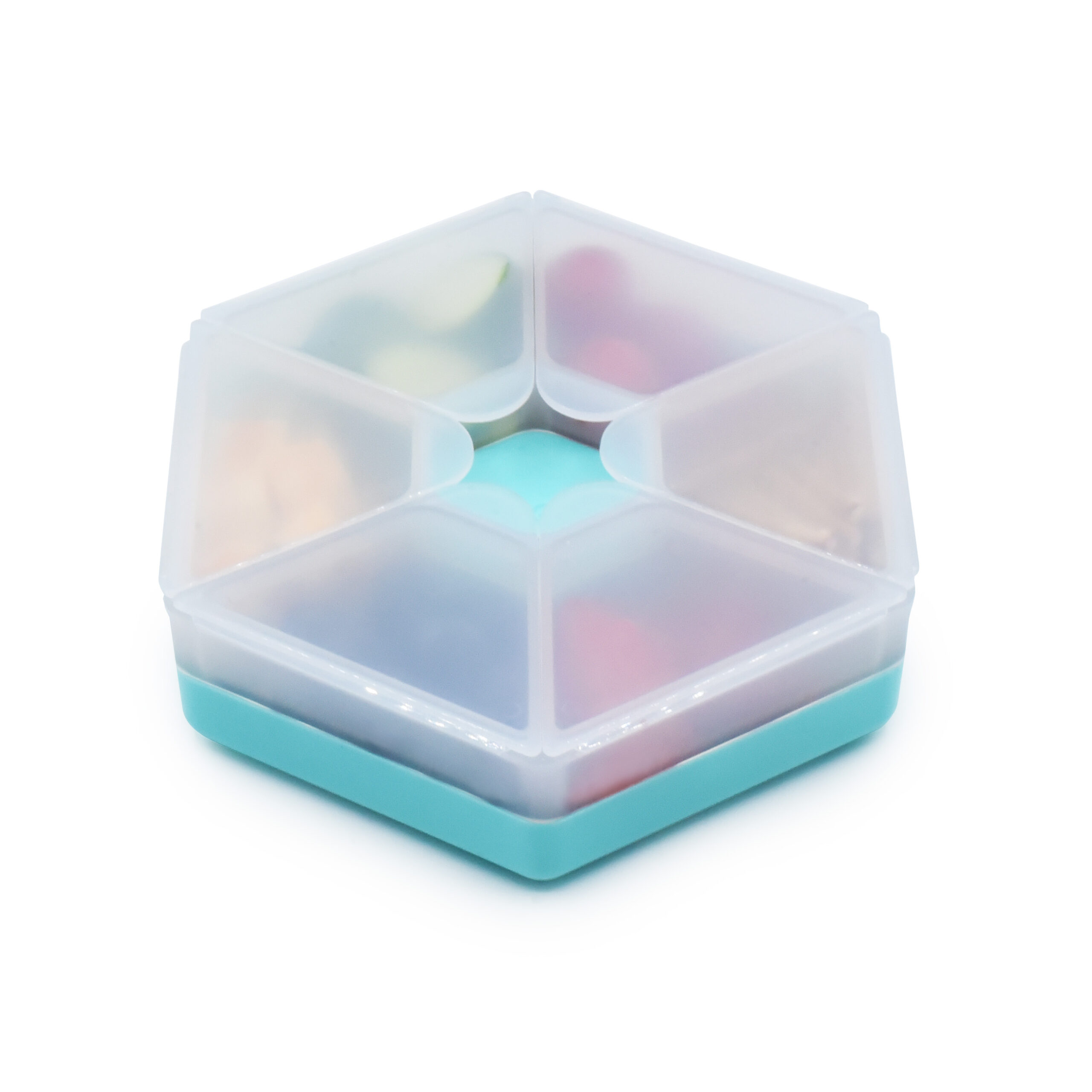 CUTIE SNACK HEXAGON SNACKLE 6 COMPARTMENTE, MELII, BLUE - imagine 4