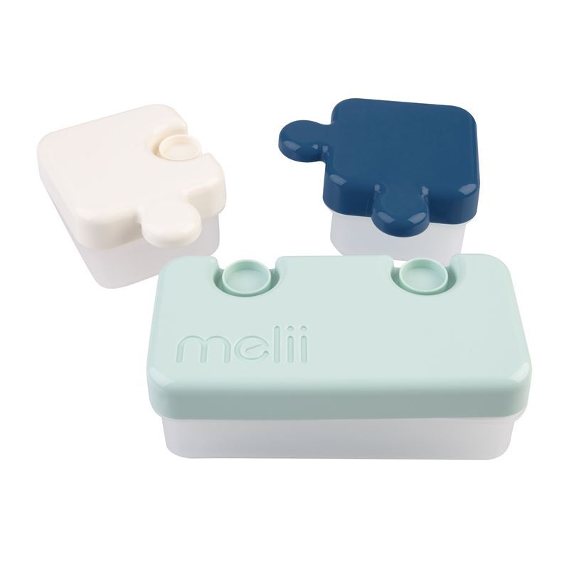 RECIPIENT HRANA BEBE MODEL PUZZLE, MELII LUXE, BLEUMARIN IVOIRE MENTA - imagine 4