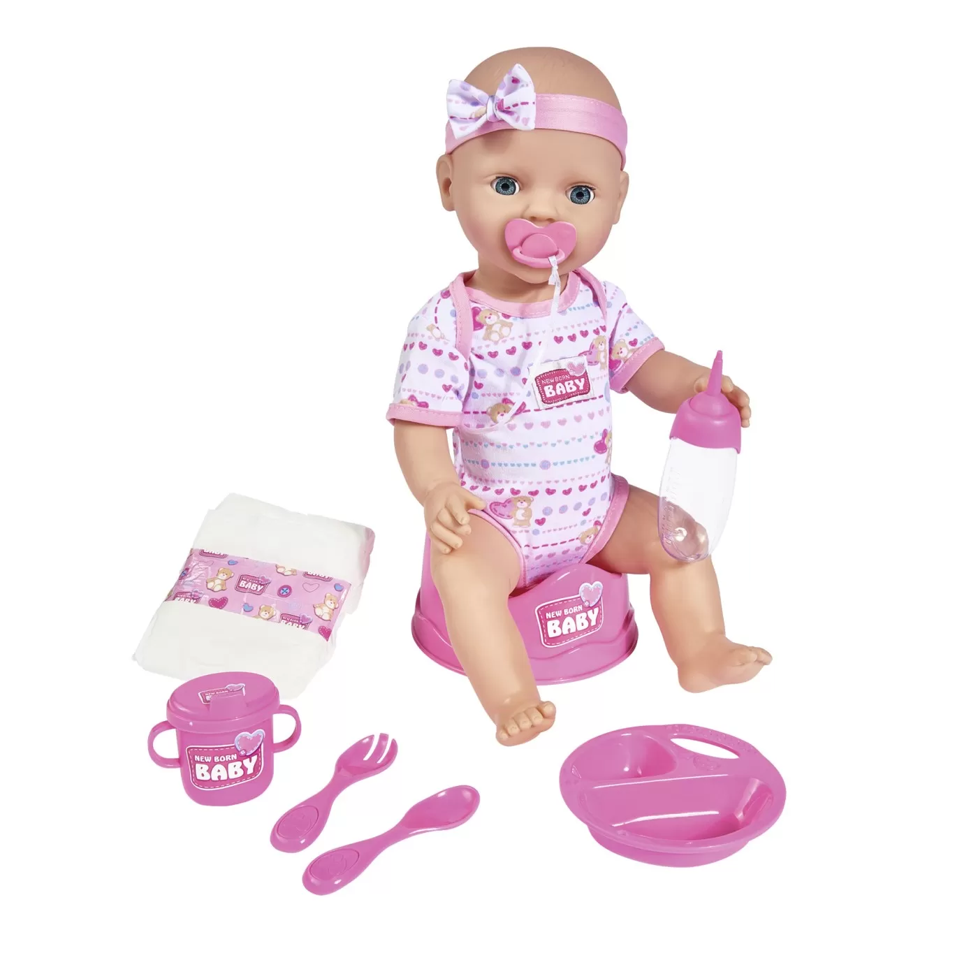 NEW BORN BABY SET BEBELUS ROZ - imagine 5