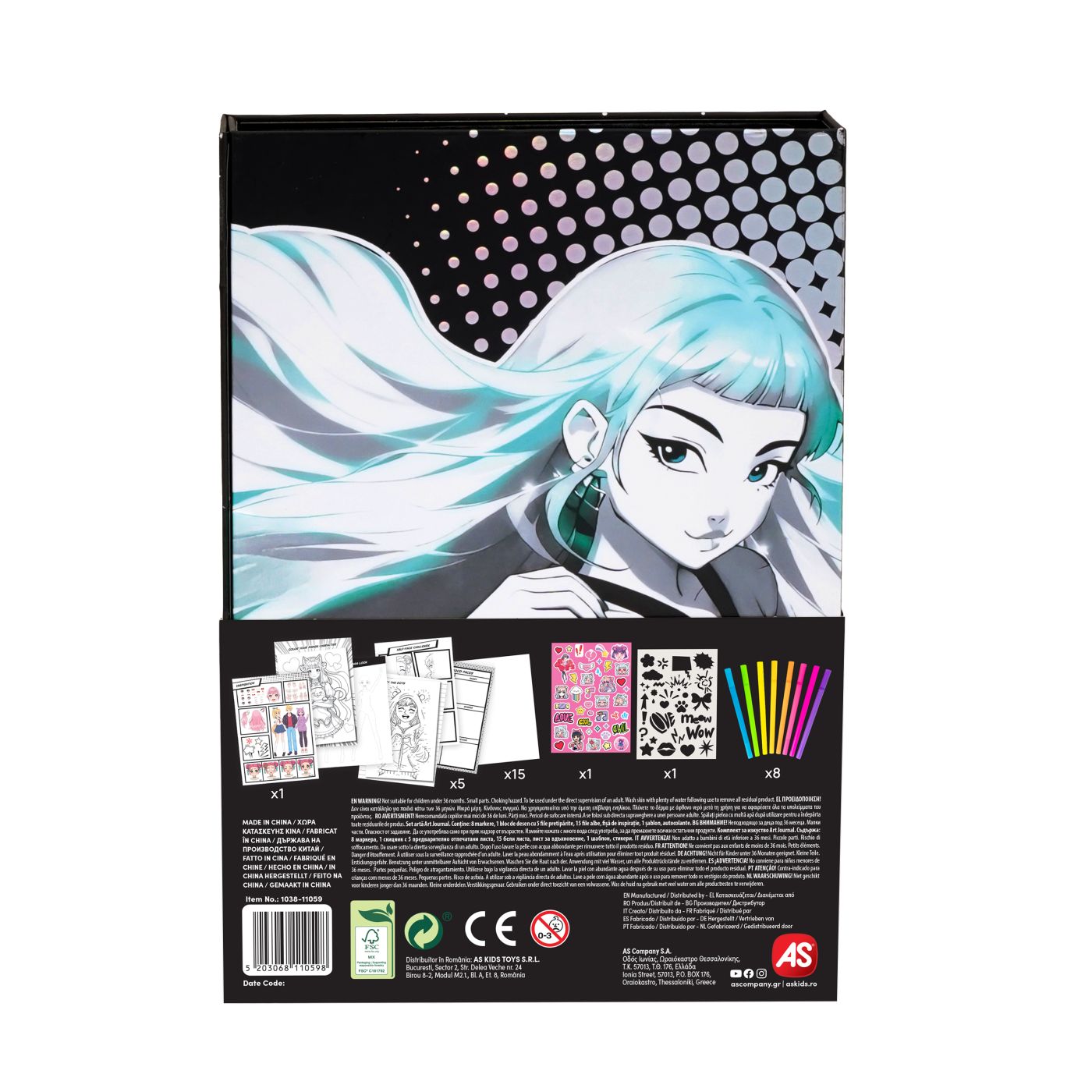 HAPPI HOBBI JURNAL ARTISTIC CU MARKERE MANGA - imagine 5