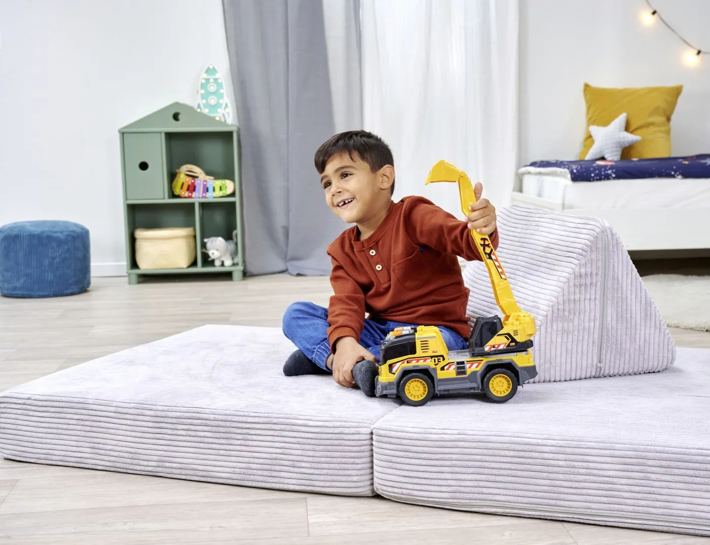 DICKIE CAMION CU EXCAVATOR CU SUNETE SI LUMINI 30CM - imagine 5