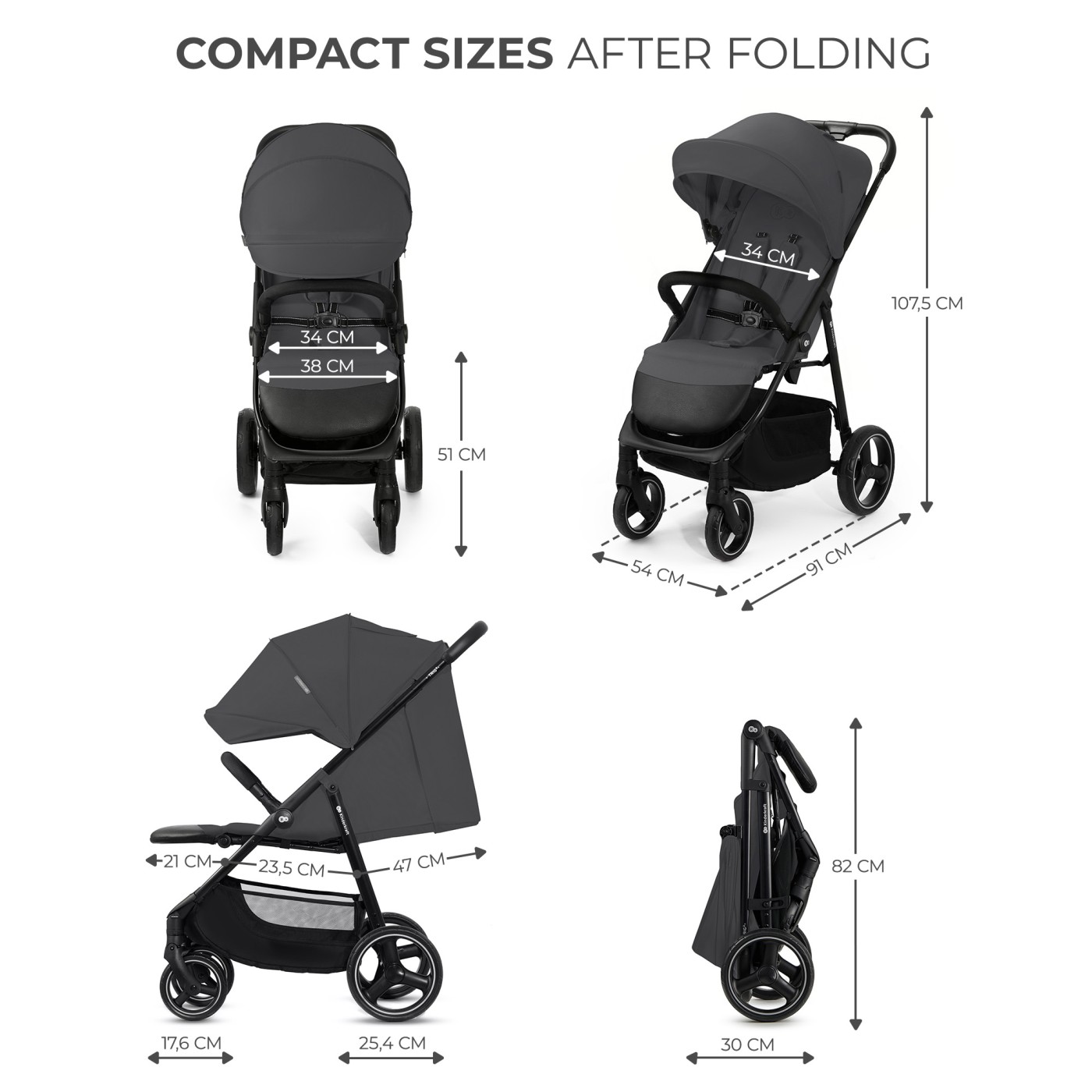 CARUCIOR SPORT KINDERKRAFT TRIG3 GRANITE GREY - imagine 5