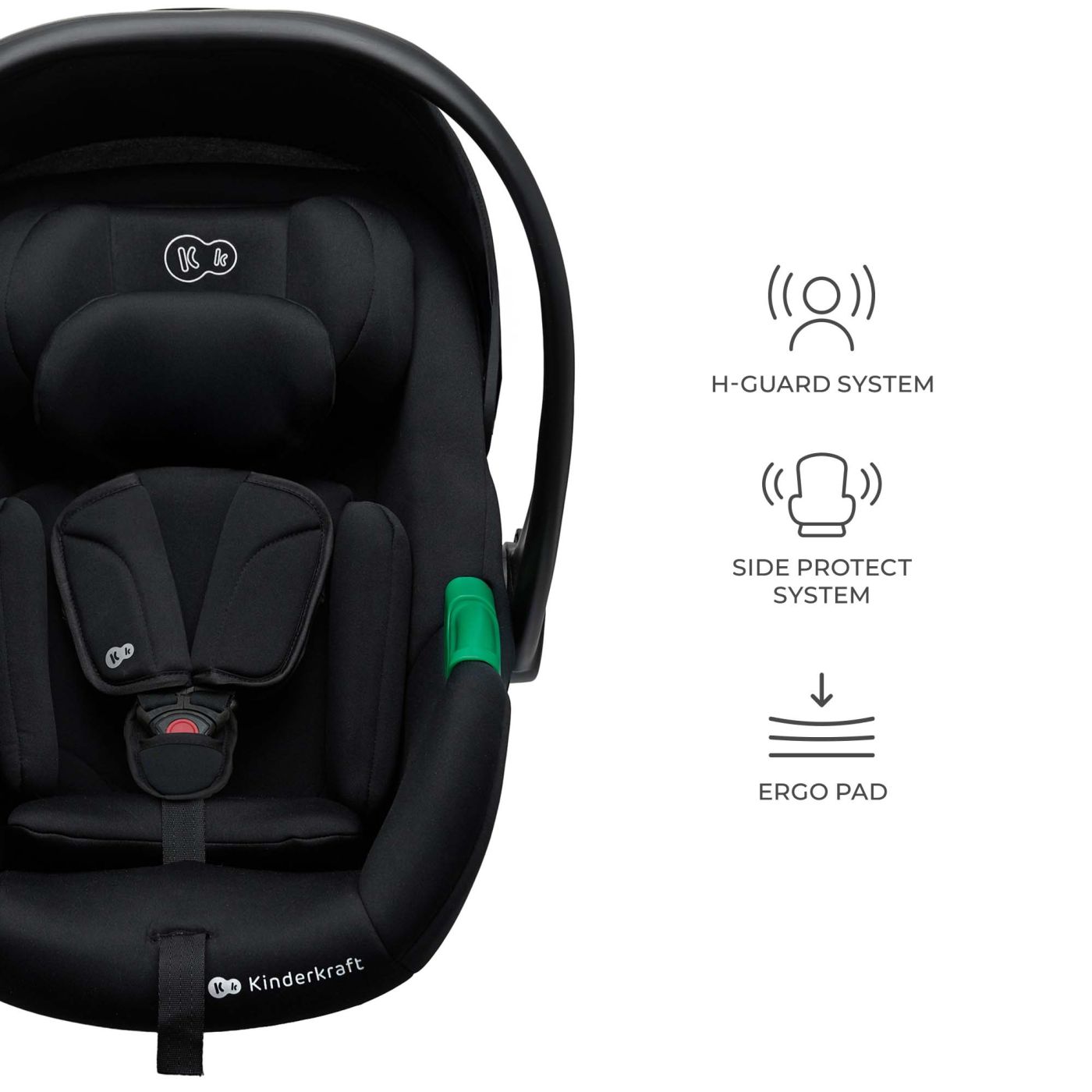 SCOICA AUTO KINDERKRAFT MINK PRO 2 I-SIZE 40-75 CM + BAZA ZESTAW BLACK - imagine 5