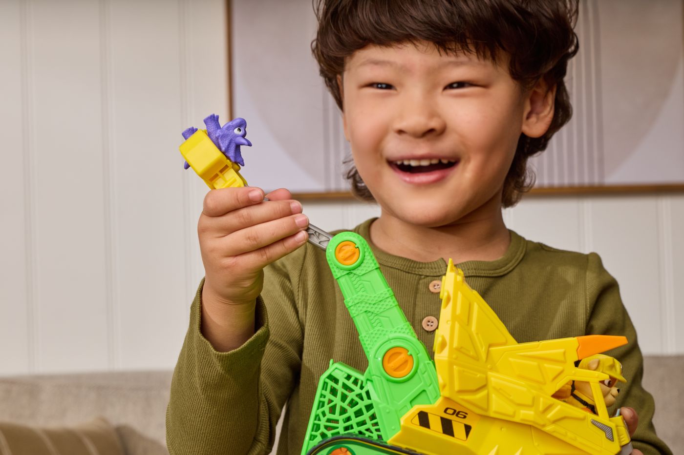 PATRULA CATELUSILOR FILMUL CU DINOZAURI SET BULDOZER CU FIGURINA RUBBLE SI ACCESORII - imagine 6