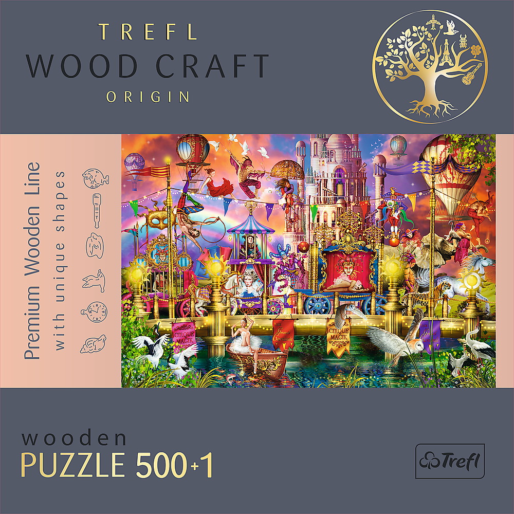 PUZZLE TREFL DIN LEMN 500+1 PIESE LUMEA MAGICA - imagine 5