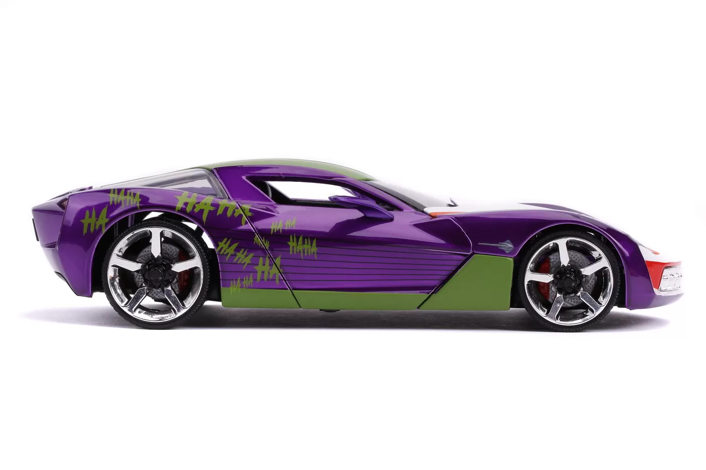 MASINUTE METALICA CHEVY CORVETTE STINGRAY 2009 SI FIGURINA JOKER SCARA 1:24 - imagine 5