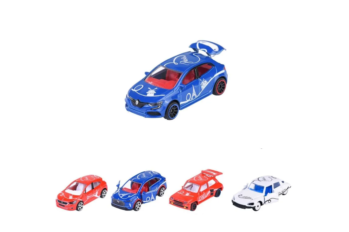 MAJORETTE FRENCH TOUCH SET 5 MASINUTE METALICE SCARA 1:64 - imagine 5