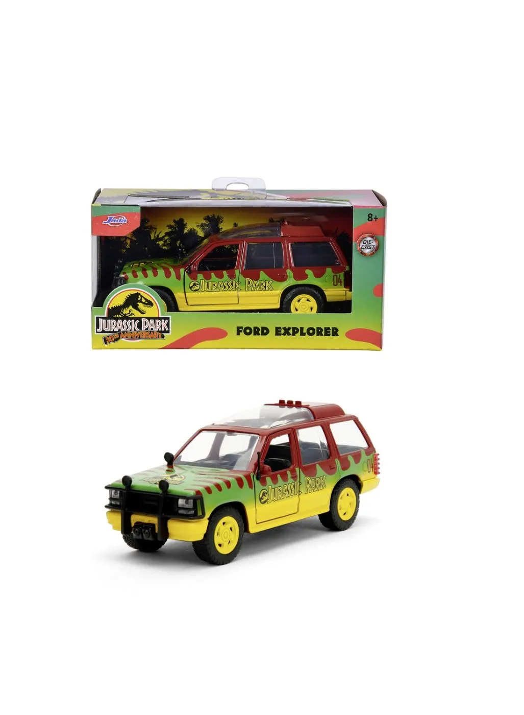 JADA JURASSIC WORLD 30TH ANNIVERSARY MASINUTA METALICA FORD EXPLORER 1993 SCARA 1 LA 32 - imagine 5