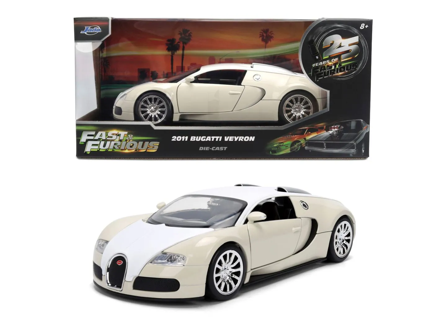 JADA FAST AND FURIOUS MASINUTA METALICA BUGATTI VEYRON 2011 SCARA 1 LA 24 - imagine 5