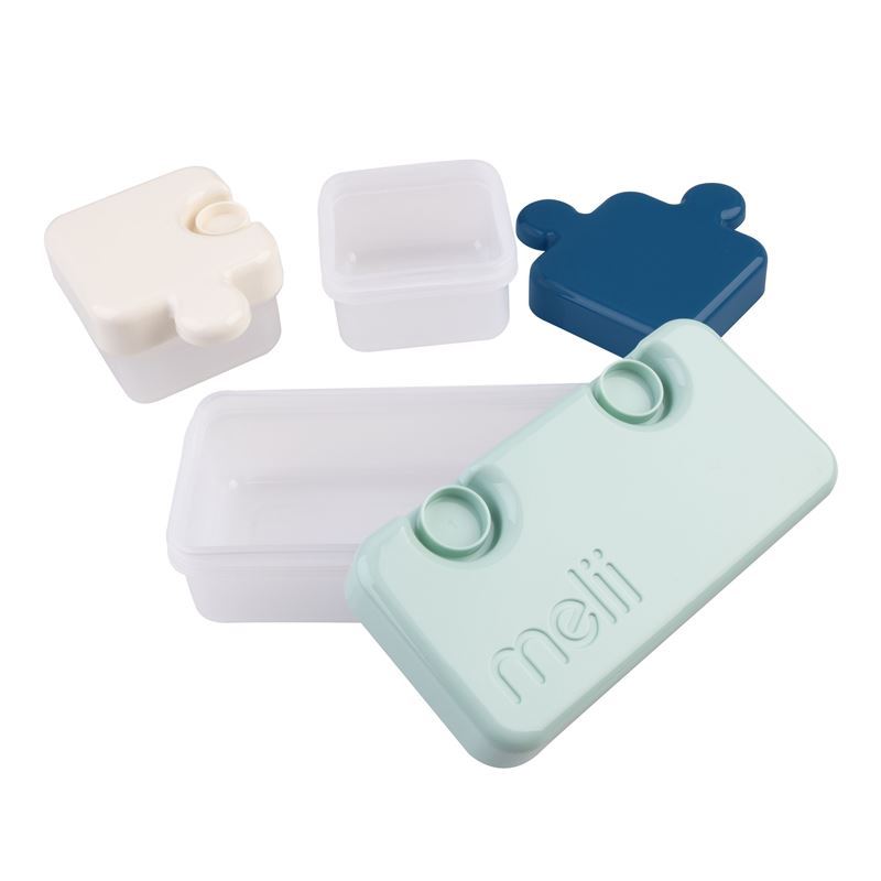 RECIPIENT HRANA BEBE MODEL PUZZLE, MELII LUXE, BLEUMARIN IVOIRE MENTA - imagine 5