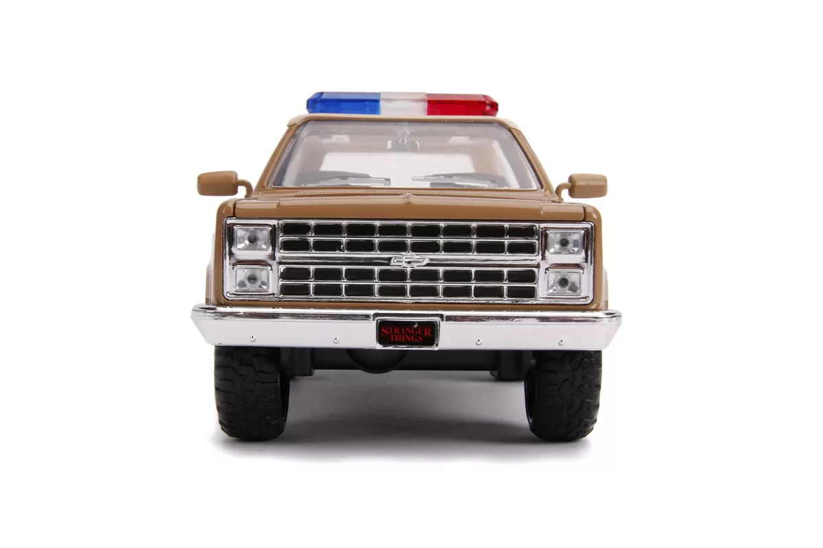 MACHETA METALICA 1980 CHEVY POLICE K5 SCARA 1 LA 24 - imagine 6