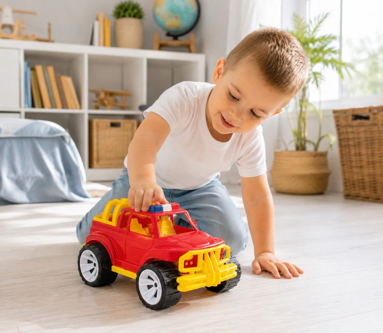 MASINA JEEP OFF ROADER ROSU 39CM - imagine 6