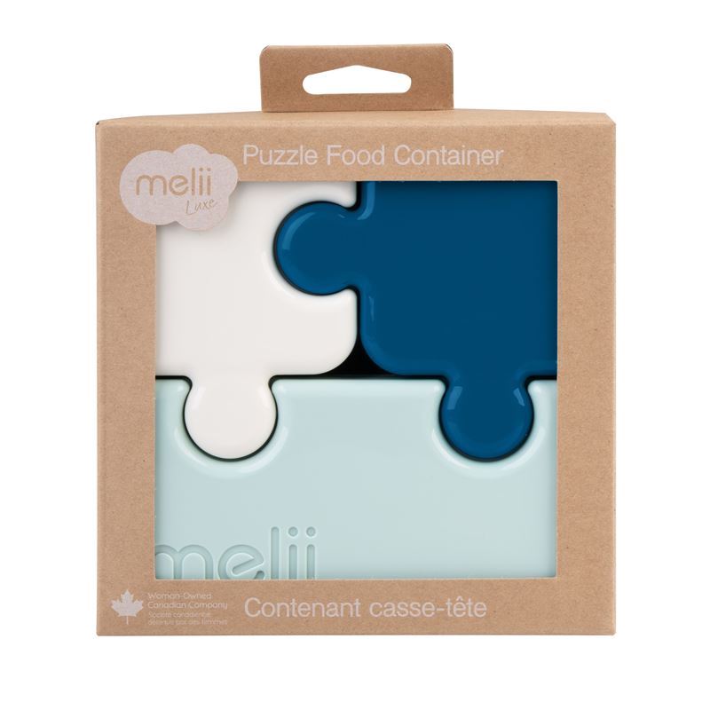 RECIPIENT HRANA BEBE MODEL PUZZLE, MELII LUXE, BLEUMARIN IVOIRE MENTA - imagine 6