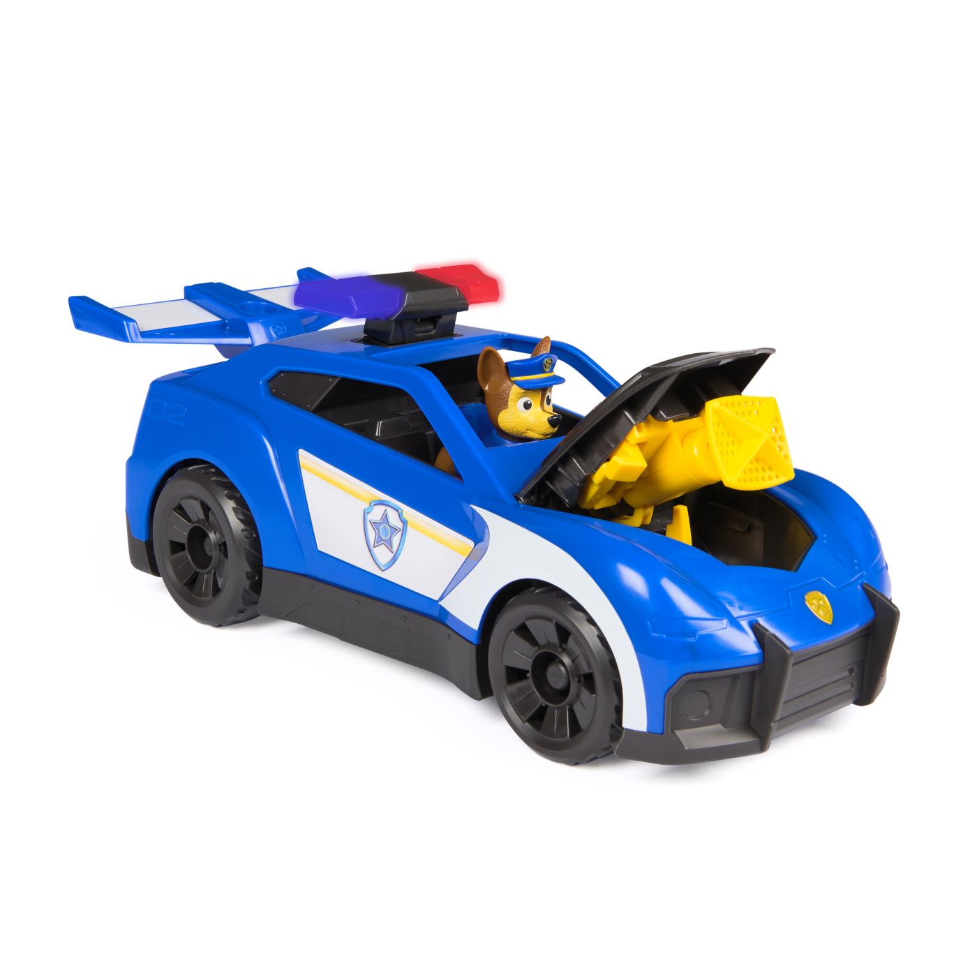 PATRULA CATELUSILOR CAUTA SI SALVEAZA SET MASINUTA DE SALVARE CU LUMINI SI SUNETE CRUISER SI FIGURINA CHASE - imagine 8