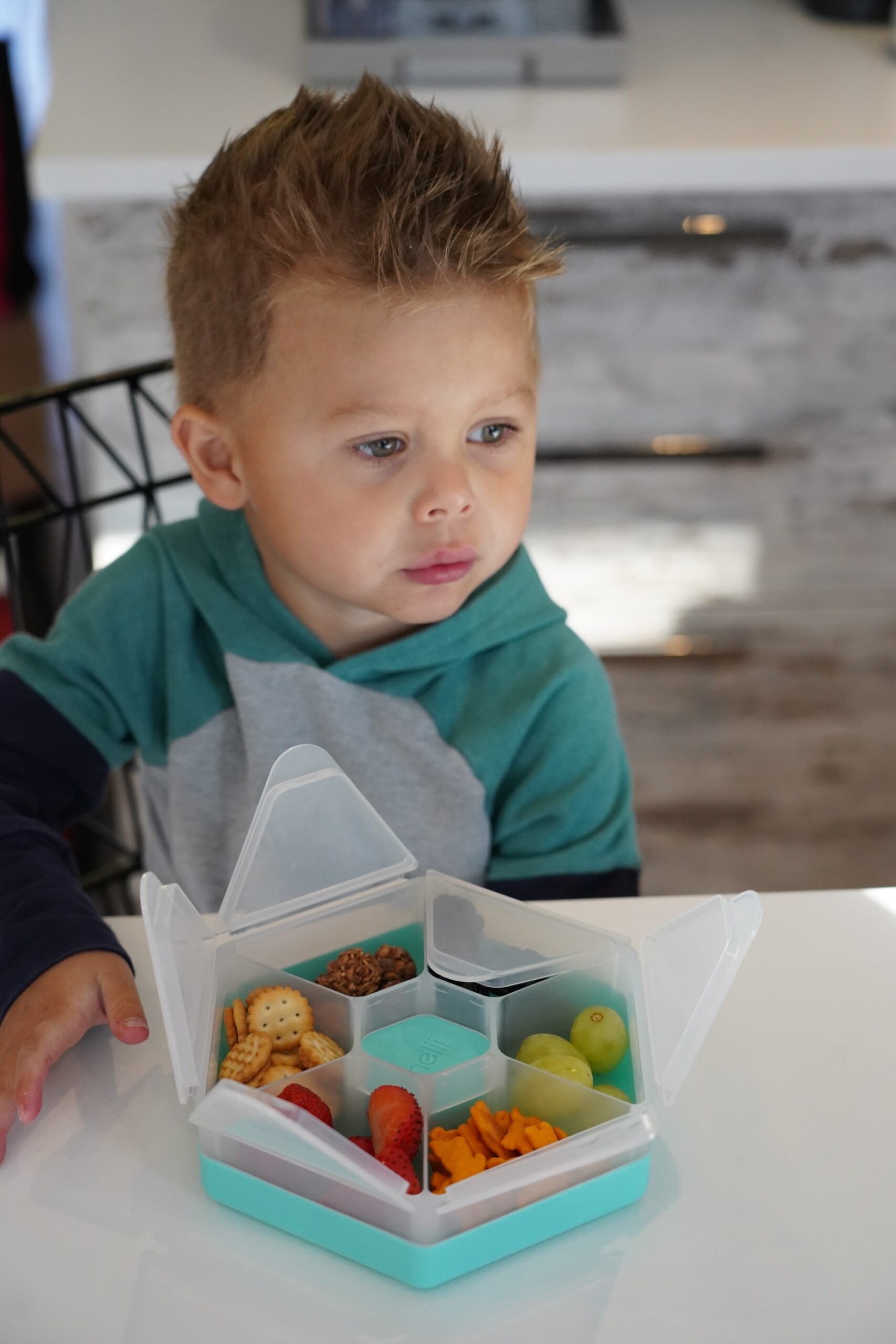 CUTIE SNACK HEXAGON SNACKLE 6 COMPARTMENTE, MELII, BLUE - imagine 7