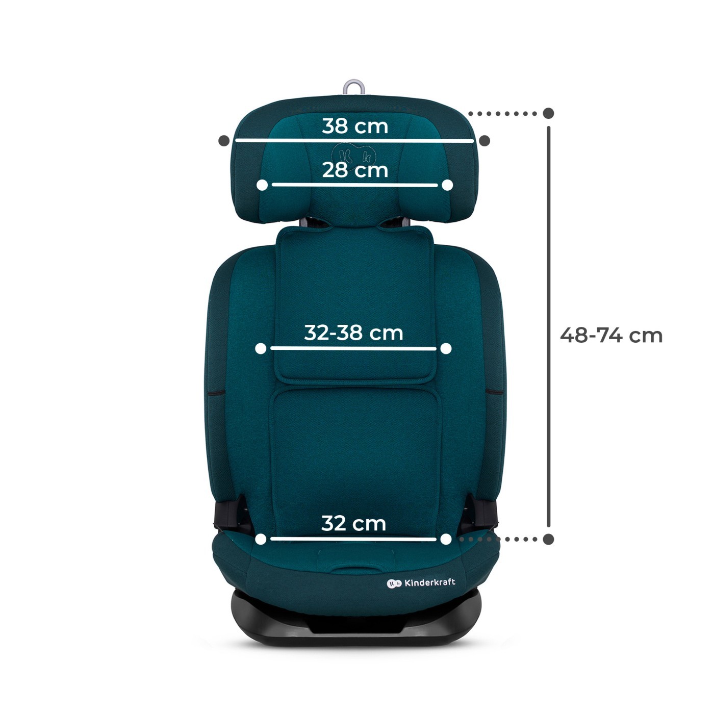 SCAUN AUTO I-SIZE, 76-150 CM, KINDERKRAFT ONETO 3, ISOFIX, HARBOR BLUE - imagine 8