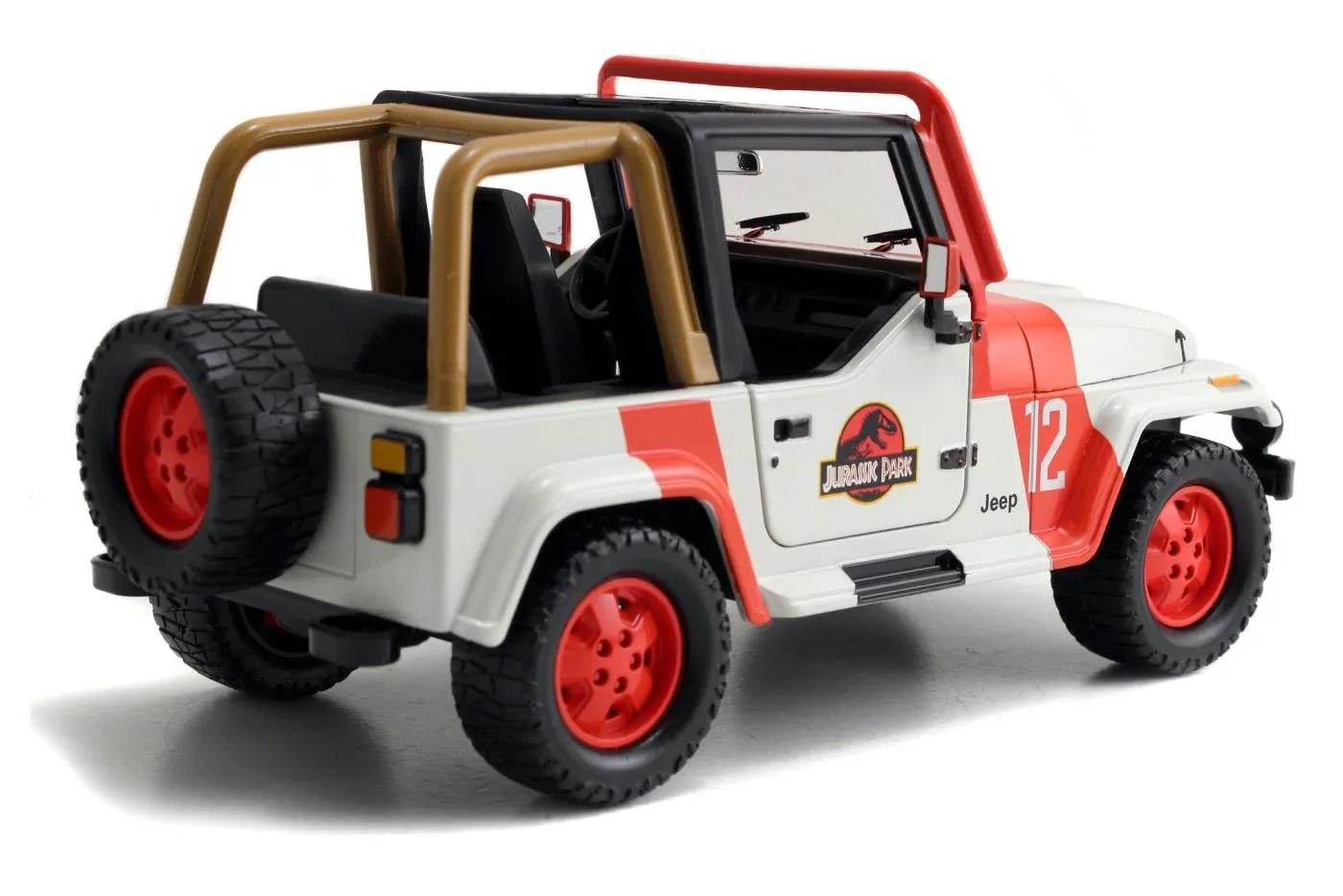 MASINUTA METALICA JURASSIC WORLD 1992 JEEP WRANGLER 1:24 - imagine 8