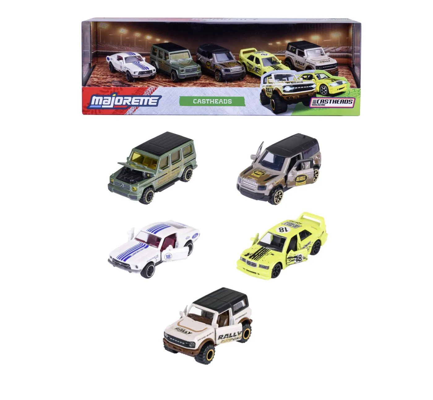 MAJORETTE SET 5 MASINUTE METALICE CASTHEADS 7.5CM - imagine 8