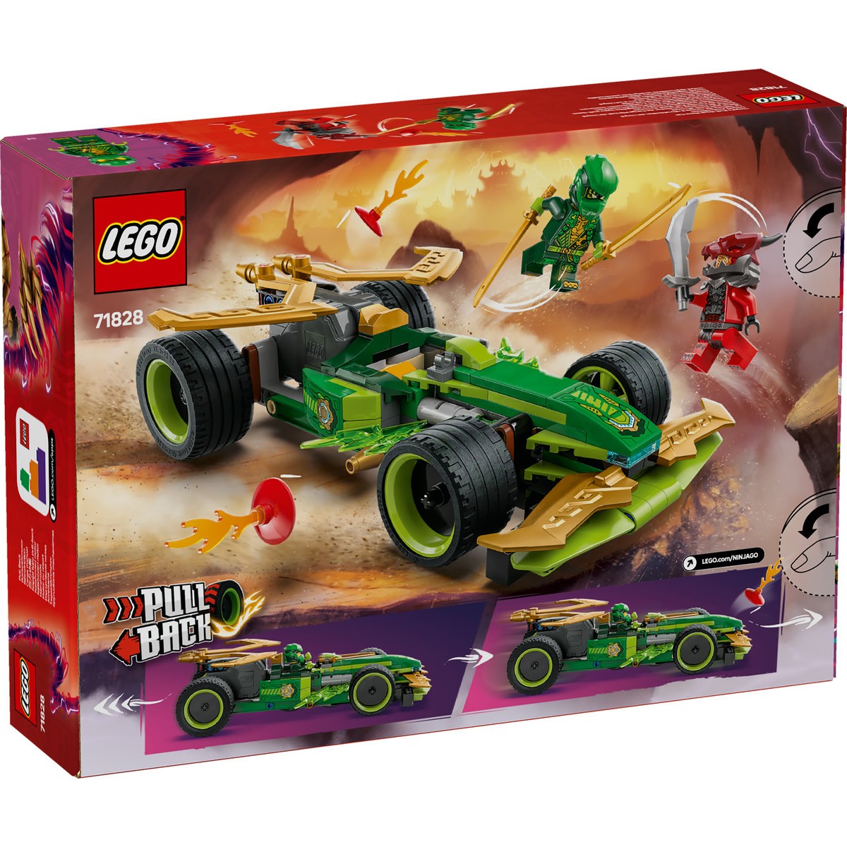 LEGO NINJAGO MASINA DE CURSE PULL-BACK A LUI LLOYD 71828 - imagine 8