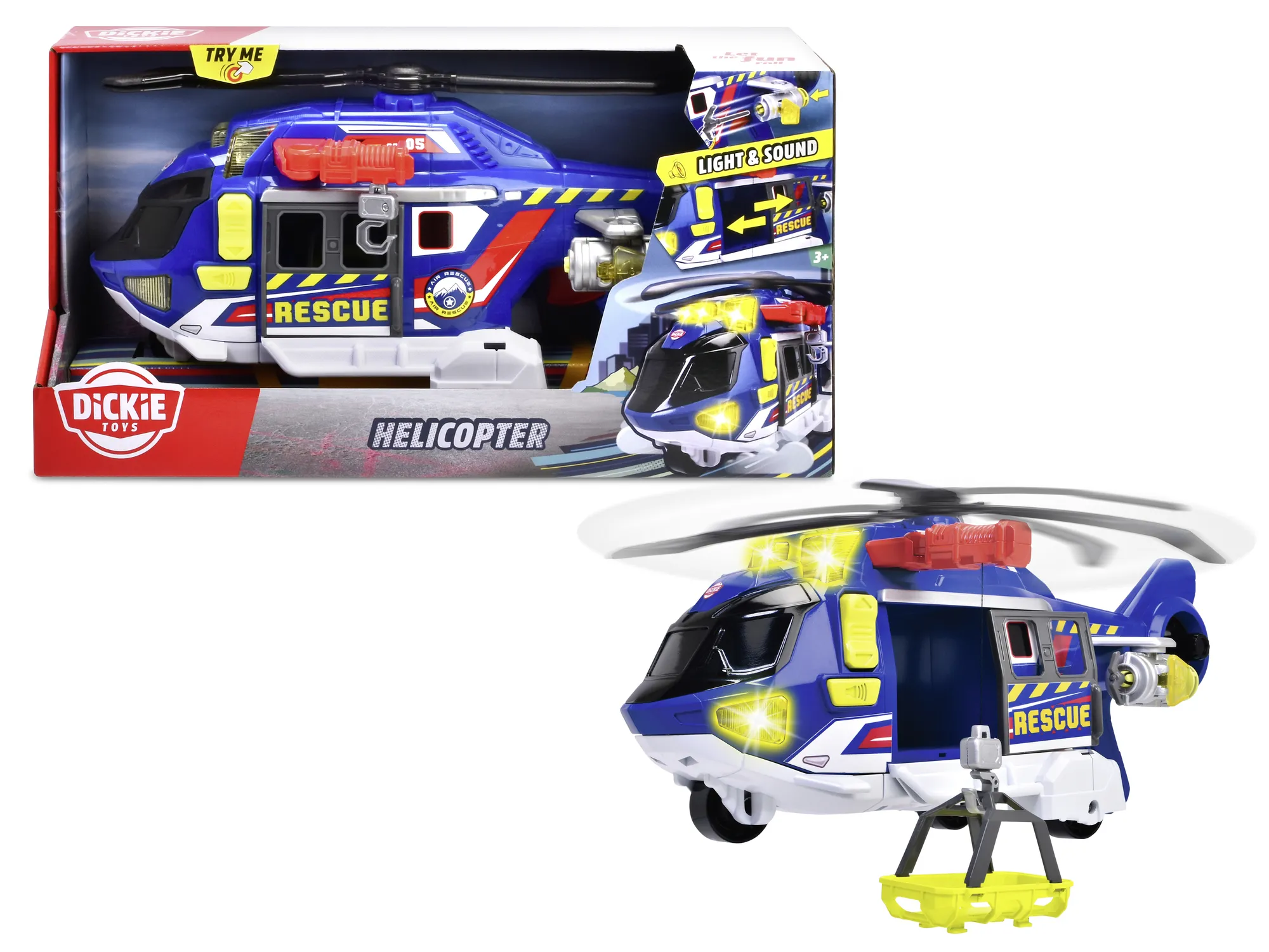 DICKIE TOYS ELICOPTER CU LUMINI SI SUNETE 39CM - imagine 8