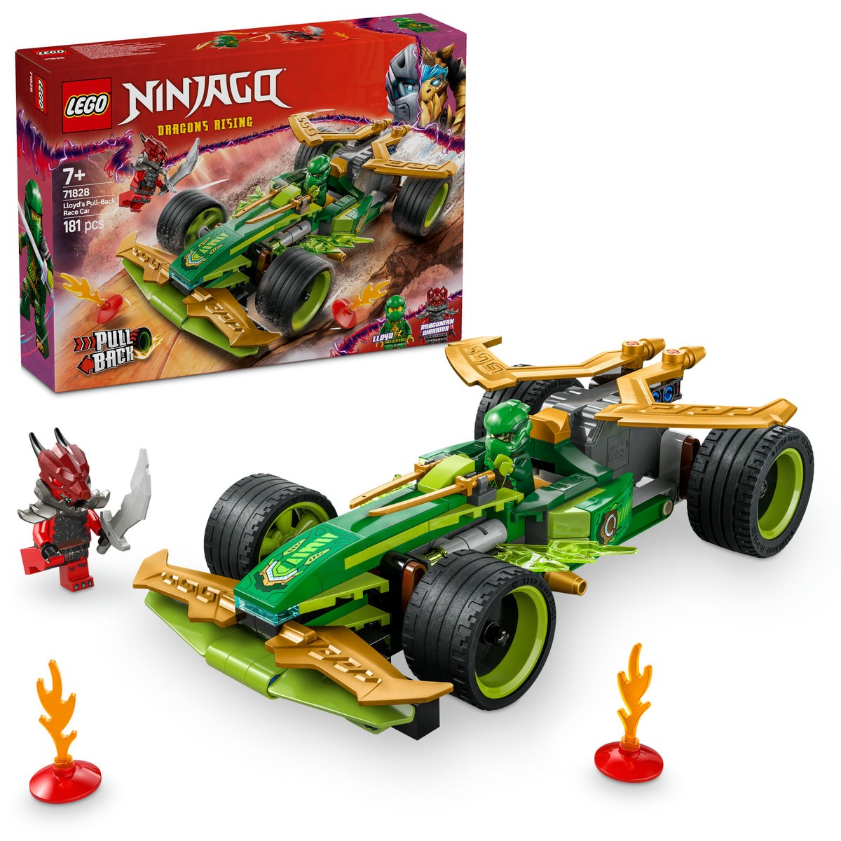 LEGO NINJAGO MASINA DE CURSE PULL-BACK A LUI LLOYD 71828 - imagine 9